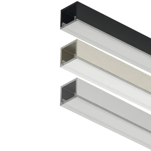 Profilis LED išorinis 2101 aliuminis L3000mm, juodas