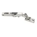 Concealed hinge Universal, 110°, full overlay mounting, with soft closing mechanism, for glass and mirror doors, nickel