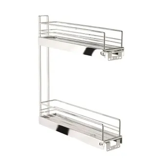 Pull-out No.15, for base unit, mounted on right, full extension with self-soft closing, 150mm, Classic, chrome