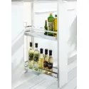 Pull-out No.15, for base unit, mounted on right, full extension with self-soft closing, 150mm, Style, chrome