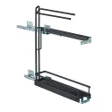 Krepšys CARGO šoninis No.15, su rankšluostine, dešinės pusės, P150mm, pilno ištraukimo su švelniu uždarymu/pritraukimu, Style, antracitas
