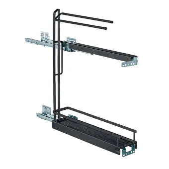 Krepšys CARGO šoninis No.15, su rankšluostine, dešinės pusės, P150mm, pilno ištraukimo su švelniu uždarymu/pritraukimu, Style, antracitas