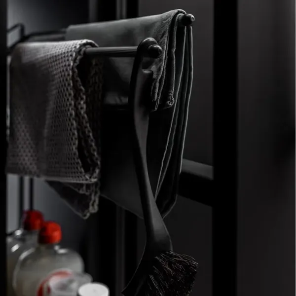 Pull-out No.15, with towel rails, for base unit, mounted on right, full extension with self-soft closing, 150mm, Style, anthracite