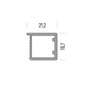 Frame profile 2368, glass for glue fixing, L3000mm, aluminium, brown umber metallic