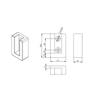 End cap for 30x12 mm tube, black matt