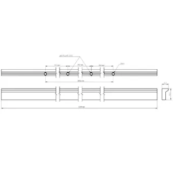 Handle PILLAR CC4x352mm L1200mm matt black 