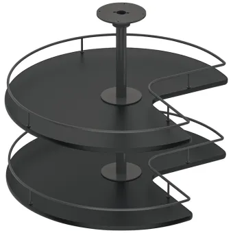 Karuselė 3/4 rato Ø731mm, plastikiniu dugnu antracitas