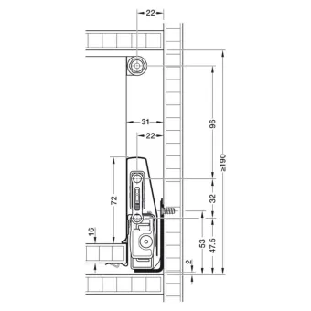 Paaukštinimai stalčiui Matrix Box P Plus apvalūs L300mm, balta