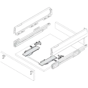Ejector unit Push-to-Open Soft-Close, for Matrix Box P Plus drawer side runner system