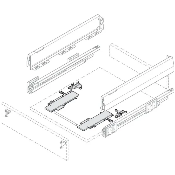 Ejector unit Push-to-Open Soft-Close, for Matrix Box P Plus drawer side runner system