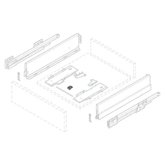Additional support for synchronization bar Push-to-Open Soft-Close, from 800mm