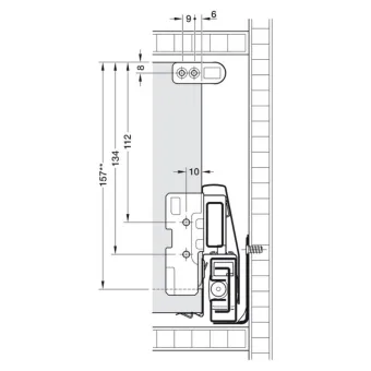 Šoninės paaukštinančios kartelės Matrix Box P Plus, apvalios L600mm, antracitas