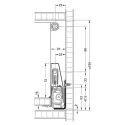 Šoninės paaukštinančios kartelės Matrix Box P Plus, apvalios L600mm, antracitas