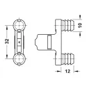Front fixing brackets Matrix Box P Plus, for press fitting