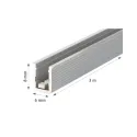 Profilis įfrezuojamas su Freecut LED juosta, 6x8mm, L3000mm, 24V, 8W/m, šilta balta šviesa 3000K