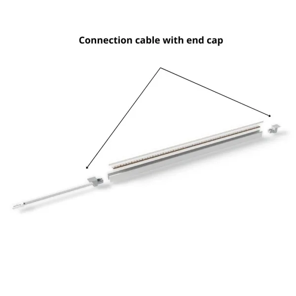 Profile for recess mounting with Freecut LED strip light, 6x8mm, L3000mm, 24V, 8W/m, natural white 4000K