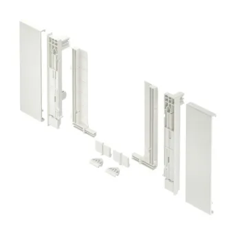 Laikikliai stikliniam stalčiaus fasadui Matrix Box P Plus, P1200mm, H92/115mm, balta