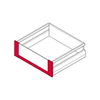 Laikikliai stikliniam stalčiaus fasadui Matrix Box P Plus, P1200mm H92/115mm, pilka metallic