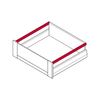 Railing rectangular Matrix Box P Plus, metallic silver, IPO L500mm