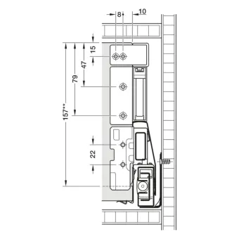 Side panel holders (K) Matrix Box P Plus, white