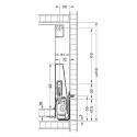 Railing rectangular Matrix Box P Plus, grey, screwed-in L650mm