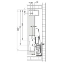 Railing rectangular Matrix Box P Plus, metallic silver, screwed-in L350mm