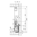 Railing rectangular Matrix Box P Plus, grey, pressed-in L270mm