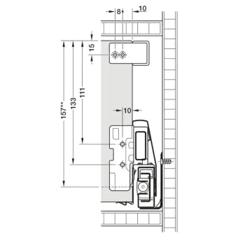 Railing rectangular Matrix Box P Plus, anthracite, pressed-in L600mm