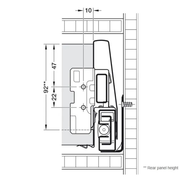 Drawer system Matrix Box P Plus, 40kg, anthracite, 16/115/550mm