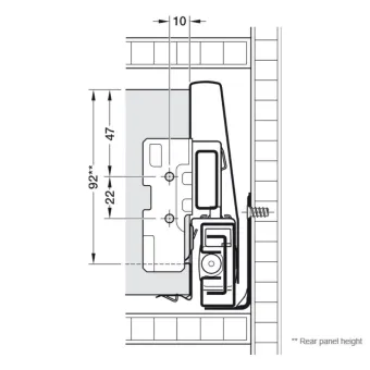 Drawer system Matrix Box P Plus, 70kg, anthracite, 16/115/550mm