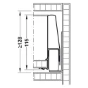 Stalčių šonai Matrix Box P Plus, H115mm, L500mm, 40kg, švelnaus uždarymo, pilka