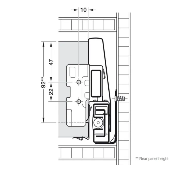 Drawer system Matrix Box P Plus, 40kg, white, 16/115/500mm