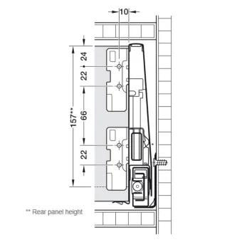 Stalčių šonai Matrix Box P Plus, H180mm, L350mm, 40kg, švelnaus uždarymo, antracitas