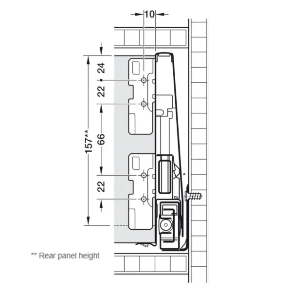 Stalčių šonai Matrix Box P Plus, H180mm, L500mm, 70kg, švelnaus uždarymo, balta