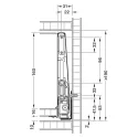 Drawer system Matrix Box P Plus, 40kg, metallic silver, 16/180/450mm