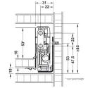 Stalčių šonai Matrix Box P Plus, H60mm, L500mm, 40kg, švelnaus uždarymo, balta