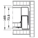 Stalčių šonai Matrix Box P Plus, H60mm, L550mm, 40kg, švelnaus uždarymo, balta