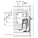 Stalčių šonai Matrix Box P Plus, H60mm, L550mm, 40kg, švelnaus uždarymo, pilka