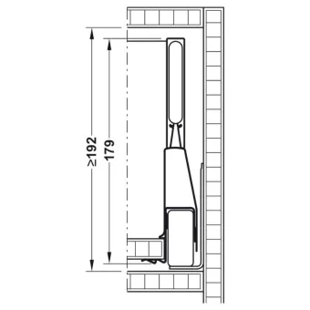 Stalčių šonai Matrix Box P Plus, H92mm, L450mm, 40kg, švelnaus uždarymo, pilka