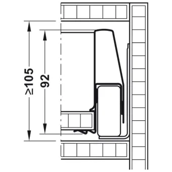 Stalčių šonai Matrix Box P Plus, H92mm, L400mm, 40kg, švelnaus uždarymo, antracitas