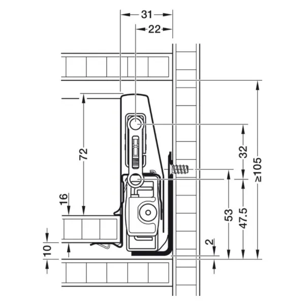 Stalčių šonai Matrix Box P Plus, H92mm, L400mm, 40kg, švelnaus uždarymo, antracitas