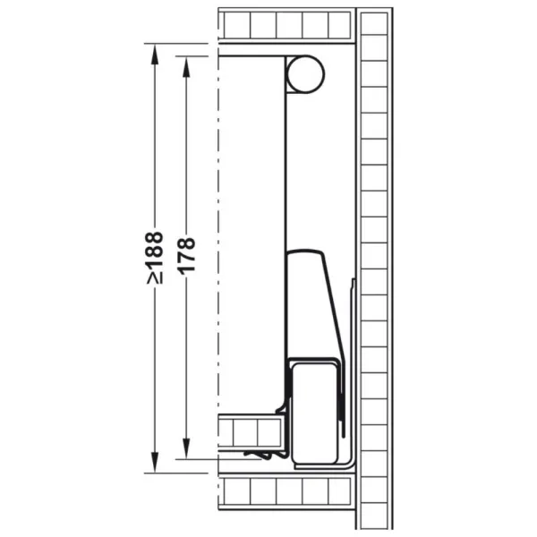 Drawer system Matrix Box P Plus, 70kg, anthracite, 16/92/500mm