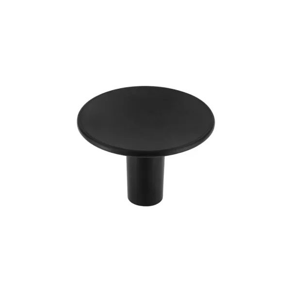 Furniture knob D38mm H26mm matt black