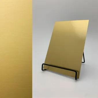 Plokštė dekoratyvinė DM Brass brushed matt AR, 2600x1000x1mm, NA
