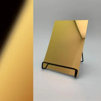Plokštė dekoratyvinė DM OPTICAL MIRROR Gold AR 2800x1250x1mm, NA