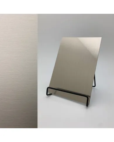 Decorative panel DM Champagne brushed AR, 2600x1000x1mm, NA