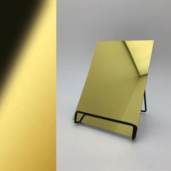 Decorative panel DM OPTICAL MIRROR Brass AR 2800x1250x1mm, NA