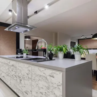 Decorative panel DM MARBLE White, 2600x1000x1,1mm, NA