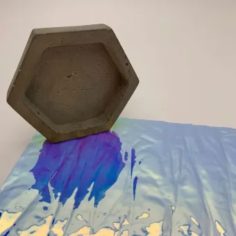 Decorative panel SL CRASHED Hollywood Blue, 2600x1000x2,2mm, NA