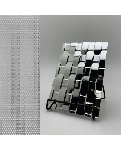 Decorative panel SL RATTAN 20 Silver, 2600x1000x2,4mm, NA